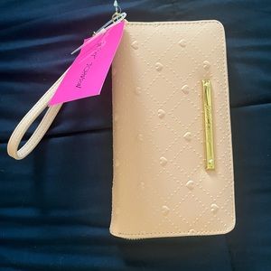 Betsey Johnson Blush Zip Around Wallet